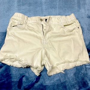 White denim shorts